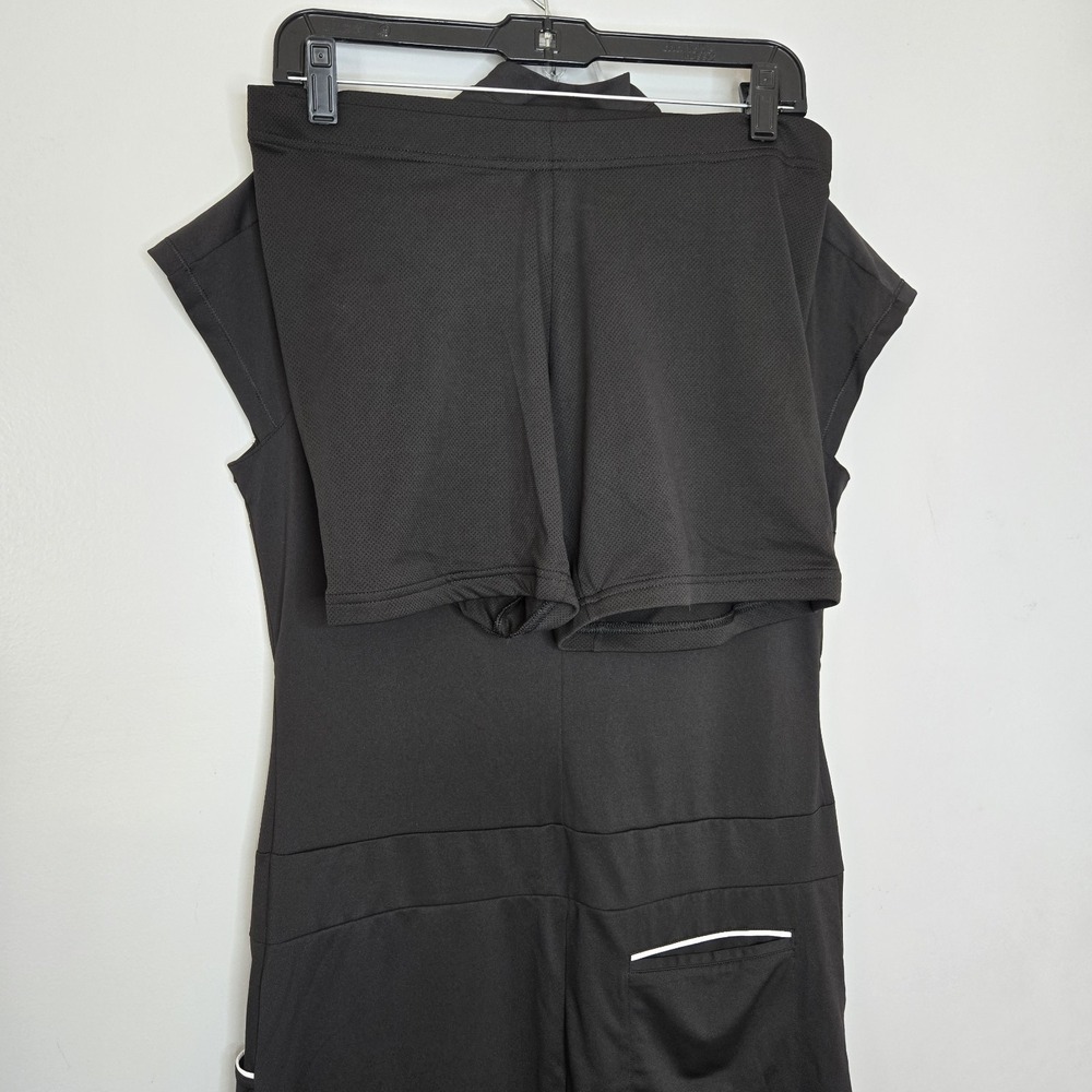 New Adidas Golf Zip Dress W Shorts 2 Pieces Womens Size 10 NWT Black Performance - Picture 3 of 8